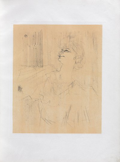 Yvette Guilbert-Engelse Serie: Ménilmontant de Bruant door Henri de Toulouse Lautrec