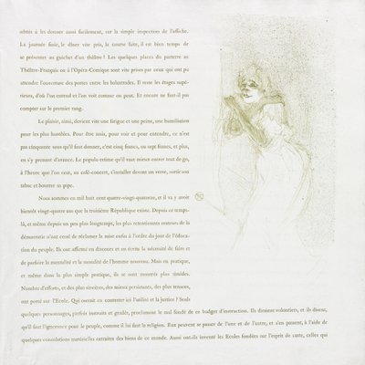 Yvette Guilbert - Franse Serie: Nr. 5 door Henri de Toulouse Lautrec