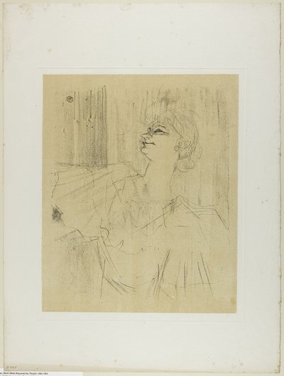 Yvette Guilbert—A Menilmontant de Bruant, uit Yvette Guilbert door Henri de Toulouse Lautrec