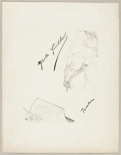 Yvette Guilbert door Henri de Toulouse Lautrec