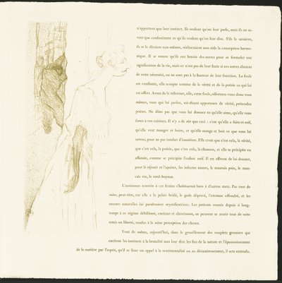 Yvette Guilbert door Henri de Toulouse Lautrec