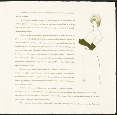 Yvette Guilbert door Henri de Toulouse Lautrec