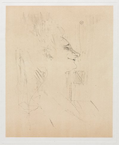 Yvette Guilbert Bedwelmd door Henri de Toulouse Lautrec