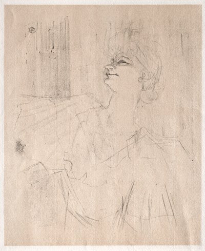 Yvette Guilbert: à Ménilmontant, de Bruant door Henri de Toulouse Lautrec