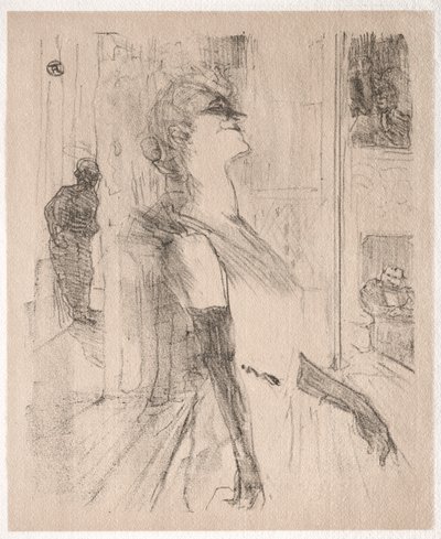 Yvette Guilbert: Sur la scène, 1898 door Henri de Toulouse Lautrec