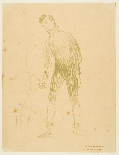 Zimmerman en Zijn Machine door Henri de Toulouse Lautrec