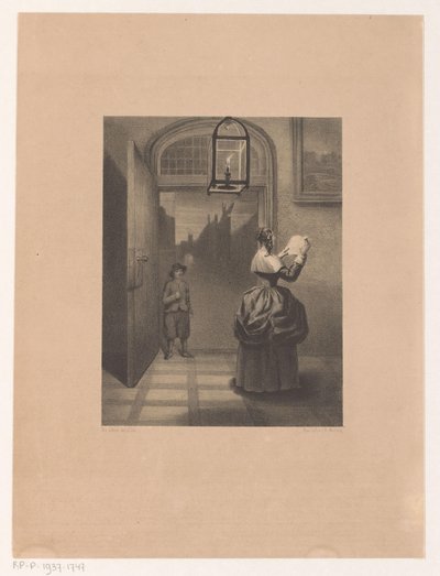 Brieflezende vrouw door Henri van Seben