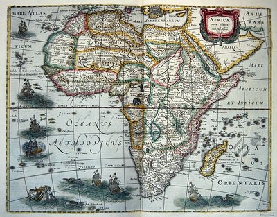 Kaart van Afrika, uit 