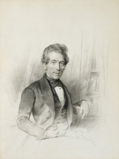 Portret van Louis Johannes Herckenrath, Consul van Texas, 1843 door Henricus Wilhelmus Couwenberg