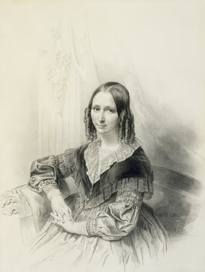 Portret van Suzanne Herckenrath, 1843 door Henricus Wilhelmus Couwenberg