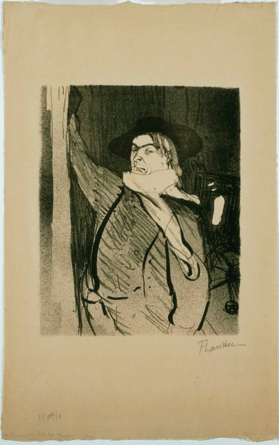 Aristide Bruant door Henri de Toulouse Lautrec