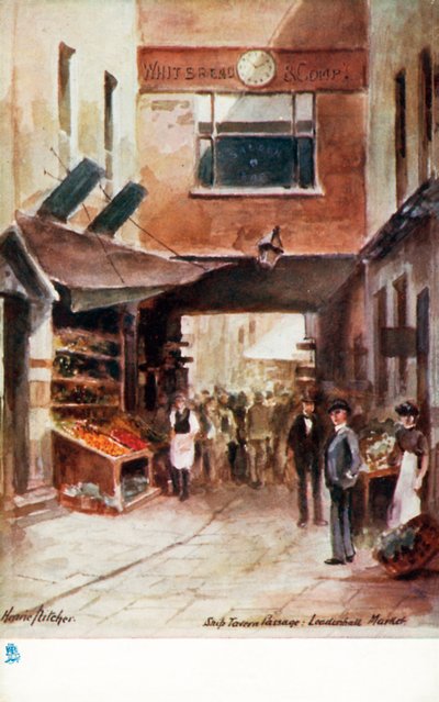 Oud Londen: Ship Tavern Passage, Leadenhall Market door Henrie Pitcher