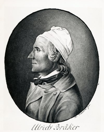 Portret van Ulrich Braker door Johann Heinrich Füssli