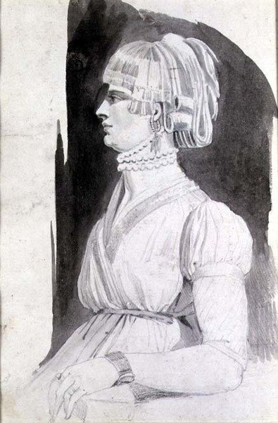 Studie van een vrouw door Johann Heinrich Füssli