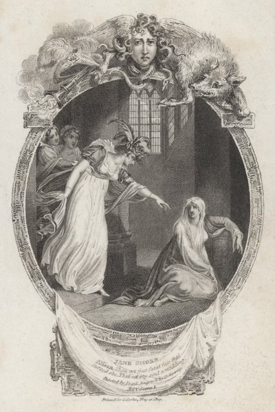 Scène uit The Tragedy of Jane Shore door Nicholas Rowe door Henry  Fuseli