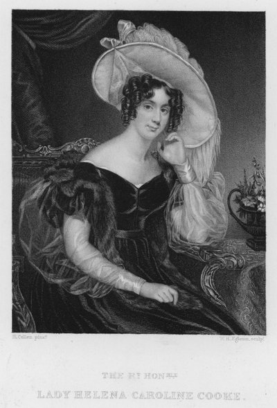Lady Helena Caroline Cooke (gravure) door Henry (after) Collen