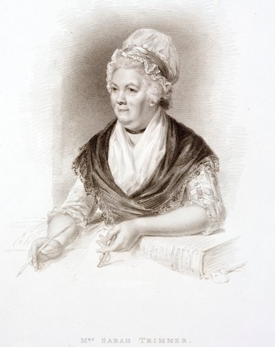 Sarah Trimmer, Britse kinderboekenschrijfster (gravure) door Henry (after) Howard
