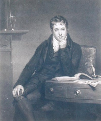 Sir Humphry Davy (1778-1829), gegraveerd door S.W. Reynolds door Henry (after) Howard
