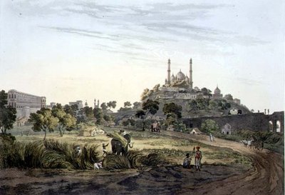 Een uitzicht op Lucknow, plaat VII, gegraveerd door Daniel Havell, 1809 door Henry (after) Salt
