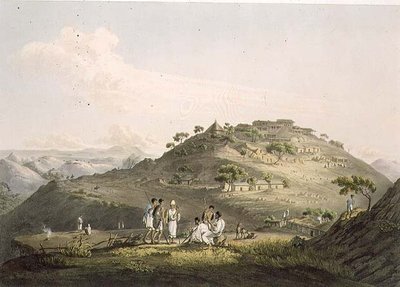 De stad Dixan in Abessinië, gegraveerd door Daniel Havell (1785-1826) 1809 door Henry (after) Salt