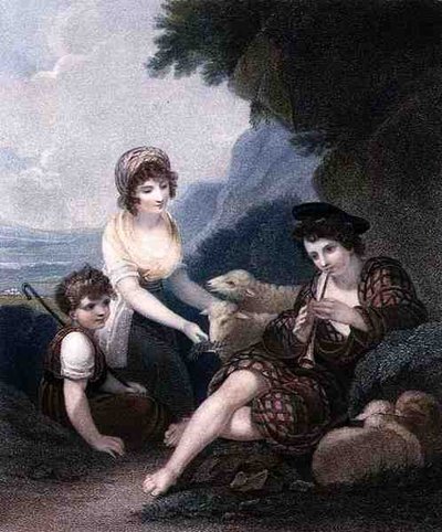 De rustieke minstreel, gegraveerd en pub. door Anthony Cardon (1772-1813) door Henry (after) Singleton