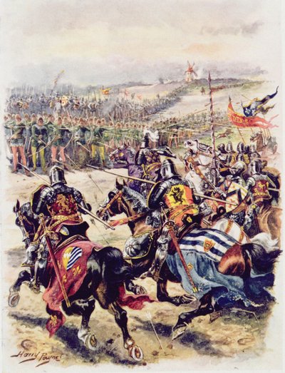 Aanval van de Franse cavalerie, illustratie voor 