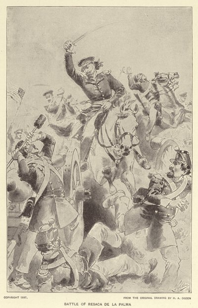 Slag bij Resaca de la Palma door Henry Alexander (after) Ogden