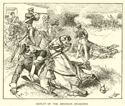 Nederlaag van de Amerikaanse Dragoons (litho) door Henry Alexander (after) Ogden