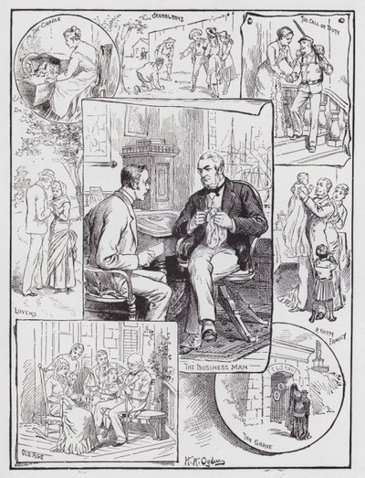 De huiselijke kring door Henry Alexander (after) Ogden