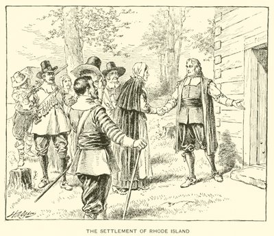 De vestiging van Rhode Island door Henry Alexander (after) Ogden