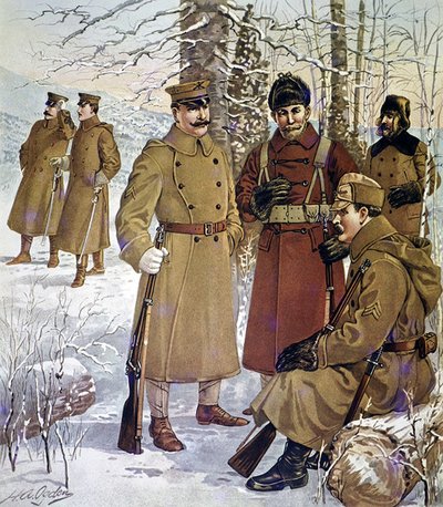 Winteruniformen van het Amerikaanse leger van 1901-07 door Henry Alexander (after) Ogden
