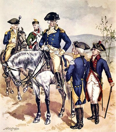Amerikaanse legeruniformen van 1779-83 door Henry Alexander Ogden
