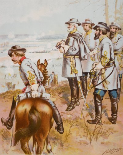 Generaal Robert E. Lee (1807-70) bij de Slag om Fredericksburg, 13 december 1862 door Henry Alexander Ogden