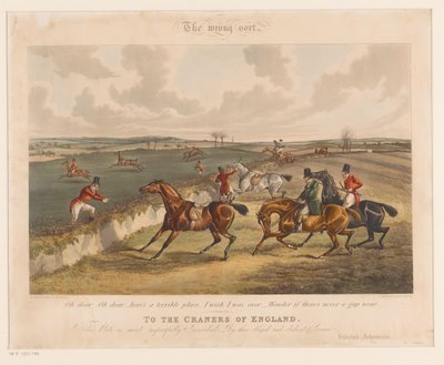 Jachtpaarden die bokken en weigeren te springen door Henry Alken (I)