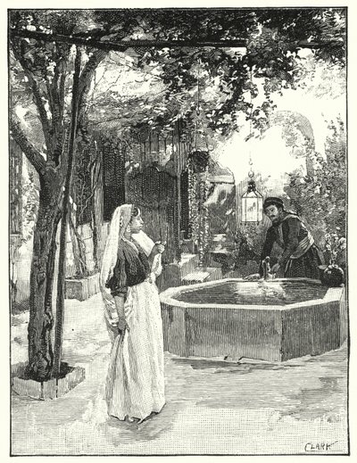 Binnenplaats van een huis in Damascus door Henry Andrew Harper