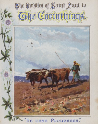 Hij die ploegt (chromolitho) door Henry Andrew Harper