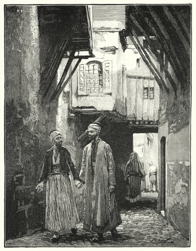 Straat in Damascus door Henry Andrew Harper