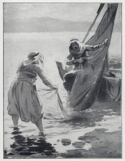 Netten wassen bij de Zee van Galilea door Henry Andrew Harper