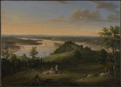 Scène aan de Hudson River, 1849 door Henry Ary