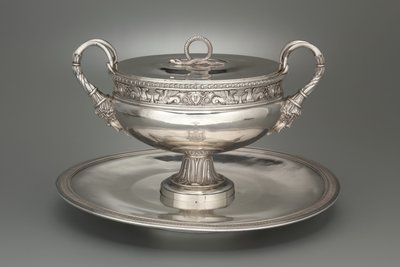 Gedekte terrine met dienblad, 1798-1809 door Henry Auguste