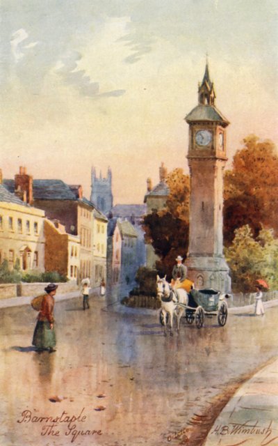 Het plein, Barnstaple door Henry B. (after) Wimbush