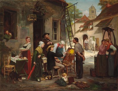 Een nieuw uithangbord voor de oude herberg, 1870 door Henry Bacon