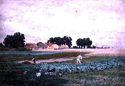 Koolveld en Boerderij door Henry Bailey