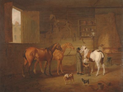 De smidse door Henry Bernard Chalon