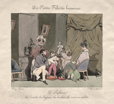 Kleine menselijke gelukzaligheden: Kindertijd door Henry Bonaventure Monnier