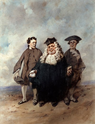 De Rechter en de Partijen, 1866 door Henry Bonaventure Monnier