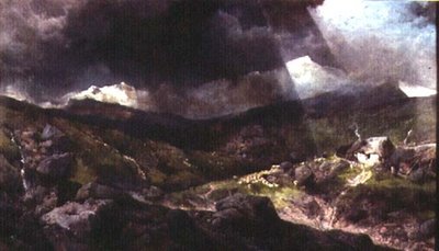 Welsh berglandschap door Henry Bright
