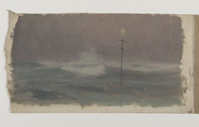 Kruis en golf, Bretagne, circa 1905 door Henry Brokman Knudsen