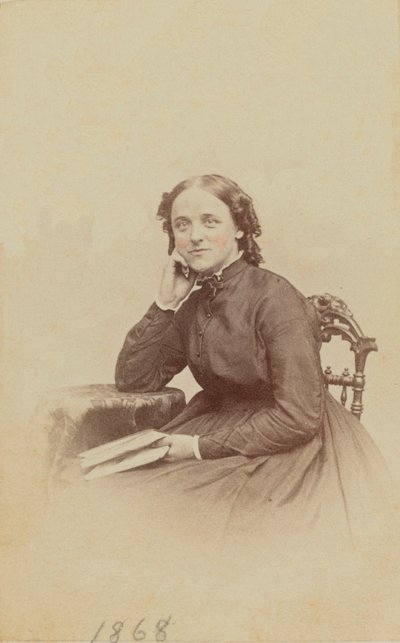 Carte-de-visite portret van Sally Cadwallader Ely, 1862-1869 door Henry C. Phillips