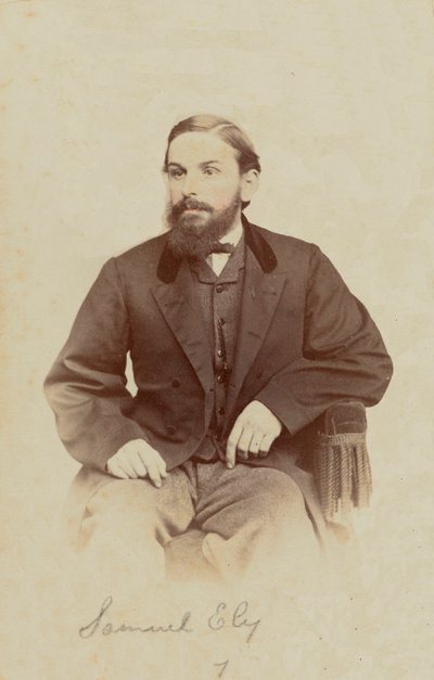 Carte-de-visite portret van Samuel Ely, 1862-1869 door Henry C. Phillips